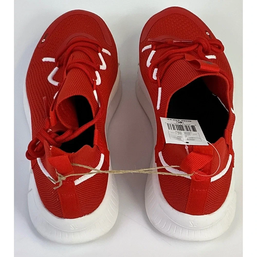 Unos Neillium Red Sneakers Men 5-6 Women 6.5-7.5 Athletic Running‎ Shoes Lace Up